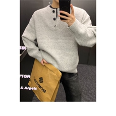 亨利领毛衣男款冬季慵懒风高级感针织衫cleanfit外套M5010P55，男装针织衫/毛衣，星座1013-1