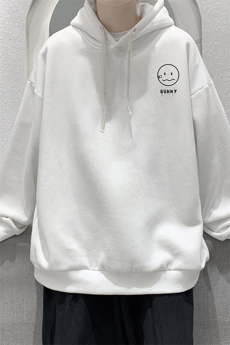 WY2072-P35纯棉连帽卫衣男大码运动帽衫宽松薄外套男,男装卫衣,电商A040