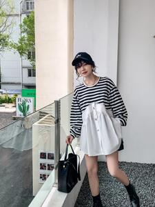 爱美欧 秋装现货 针织拼接小衫图片