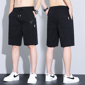 夏季莱赛尔天丝五分短裤宽松男士夏天薄款中裤子D619-P35现货款图片