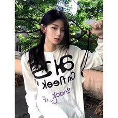 简约日系慵懒气质潮流文艺长袖T时尚百搭原宿流行新款ins，男装T恤，星座506A