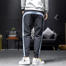 主推差价大2021春1新款男士大码条纹运动裤休闲裤束脚裤，男装休闲裤，星座617B