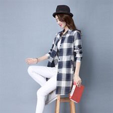 衬衫其他通勤常规长袖中长款修身条纹2021年秋季，女装衬衫，众宇琦