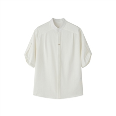 夏男立领条纹衬衫男休闲修身休闲衬衣轻熟风A236-82550-P60，男装衬衫，电商A236