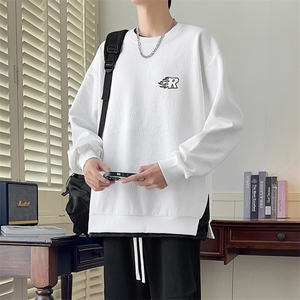 春季现货宽松套头圆领提花卫衣男DSA157B-W5865-P40图片