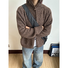 连帽毛衣开衫高品质鹿毛绒针织衫M-2XL图MY1028-P55，男装针织衫/毛衣，星座301C-5