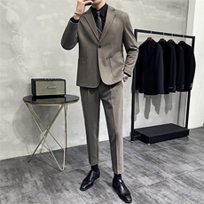 秋冬款男士轻熟微阔简约时尚休闲毛呢西服单西外套A415-668-P135，男装西服，电商A355（原A415）