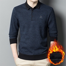 CA10408852钱塘2020-2冬季厚款时尚休闲翻领中年男士针织衫P69，男装针织衫/毛衣，钱塘207-2