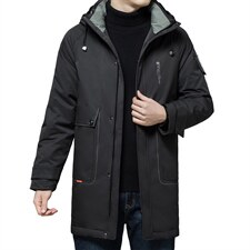 中年男连帽中长款羽绒服男冬装外套白鸭绒爸爸装XXA7022-6-P355,男装羽绒服,电商B212（原钱塘6029）