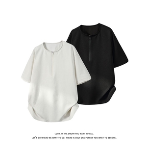 美式风简约重磅短袖T恤男女休闲宽松型百搭圆领上衣T3710-特价P27，男装T恤，电商A007