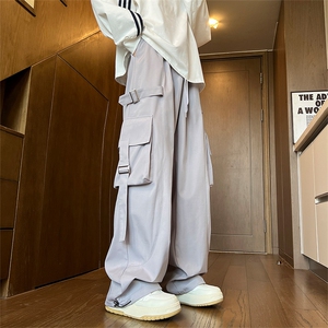 K666-P60 M-6XL秋季新款大码美式重磅工装休闲宽松直筒长裤图片