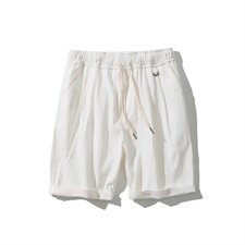 休闲短裤夏天男士沙滩裤海边度假纯棉纯色5分五分裤潮流DS108T，男装休闲裤，电商A102