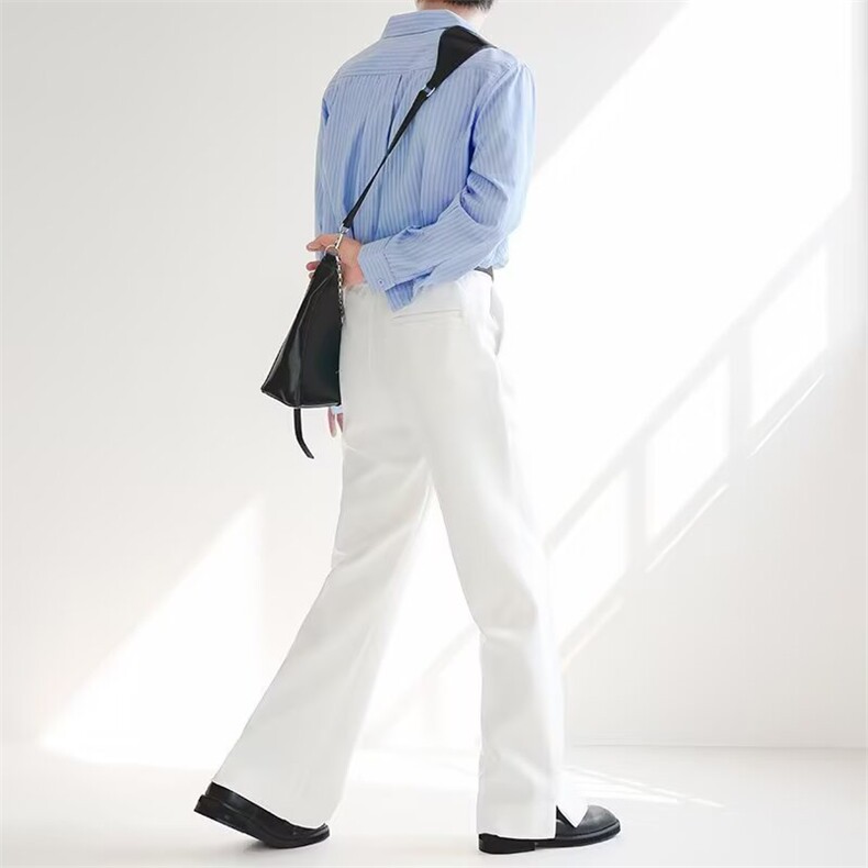 1506/QA5220/P48韩版潮流时髦百搭直筒西裤男士黑色复古休闲长裤，男装西裤，星座1506