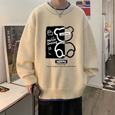 假两件毛衣男大码加绒针织衫男毛线衣M80352-P55加绒P70，男装针织衫/毛衣，电商A040