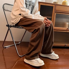 贴标垂感卫裤男款加绒加厚阔腿休闲长裤HK85P35，男装休闲裤，星座1116-2