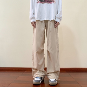 男款宽松阔腿直筒裤工装裤2024秋季高街ins潮牌休闲裤 K7412-P38图片