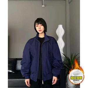 棉衣5W件现货冬季美拉德立领飞行夹克廓形高街棒球服加棉加厚外套图片