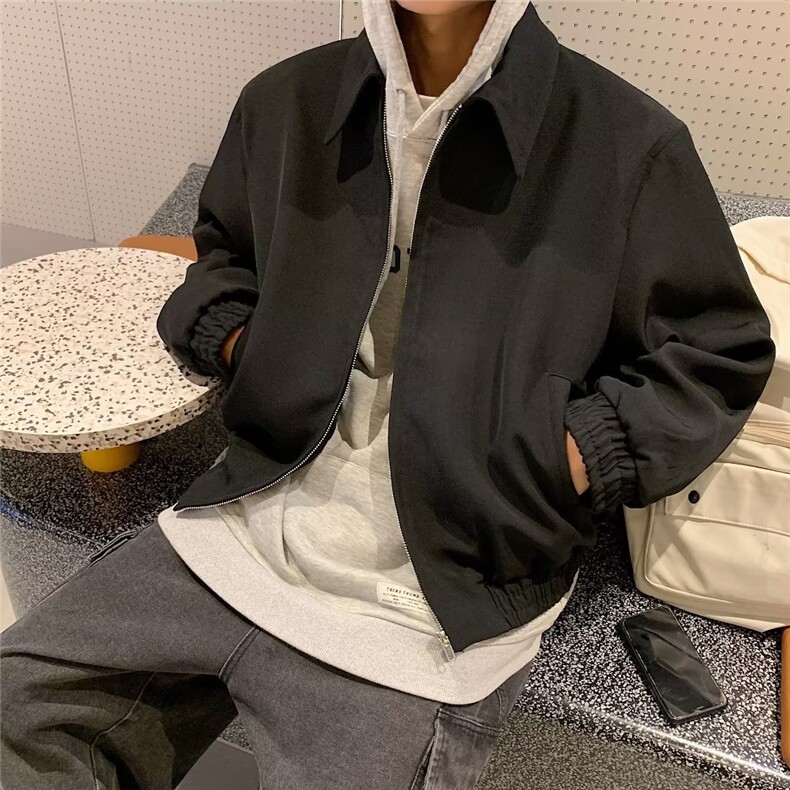 男秋季2023新款长袖夹克外套有垫肩送小胸针JK21P58,男装夹克,星座1116-2