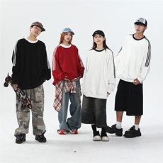 抖音得物高品质全棉二开支持退换480克加绒加厚宽松织带卫衣CM03，男装卫衣，电商A486-1