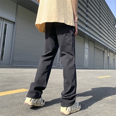 夏季美式高街vibe铆钉伐木裤男款宽松直筒休闲工装裤D0987P55，男装工装外套，电商D325