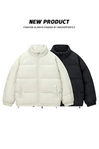 冬季羽绒服日系白底新款标立领羽绒服WT3605-P160图片
