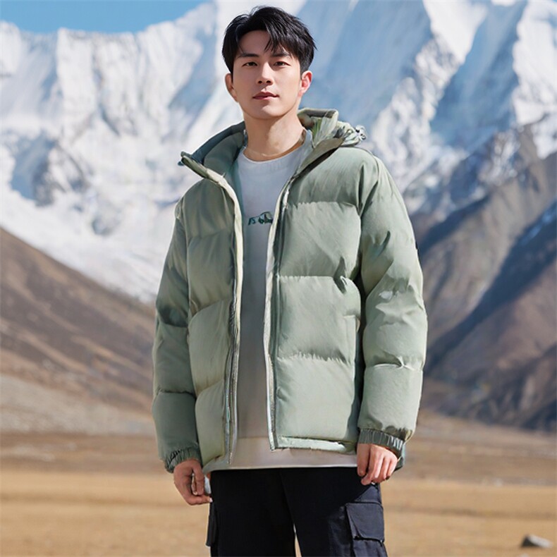 MY02男女休闲连帽75D双径双纬雪尼尔带帽棉服棉衣外套加厚保暖潮,男装棉衣,星座115A(原星座507）