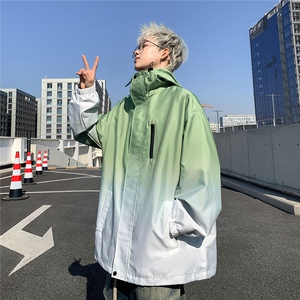 2025港风山系防水冲锋衣渐变色夹克男：聚酯纤维JK77088P85控图片