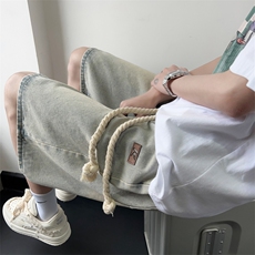 2024夏季新款宽松休闲五分裤美式复古牛仔短裤男现货K6448-P33，男装牛仔裤，星座512-3