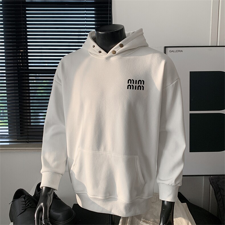 美式重磅抖音直播得物高品质宽松连帽扣子卫衣W5905P45加绒55，男装卫衣，电商C408(原B339-1)