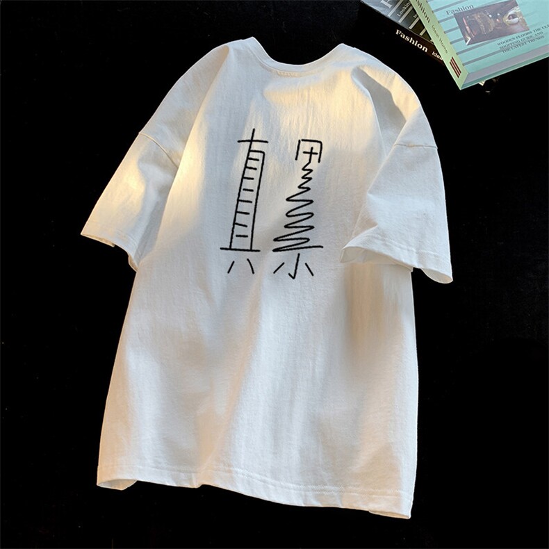 C488P24短袖t恤男宽松潮流印花潮牌百搭重磅纯棉T恤上衣,男装T恤,星座512-6