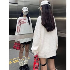 MM109-P68软糯毛衣秋冬新款美式复古创意字母设计感宽松百搭针织，男装针织衫/毛衣，星座617A-2