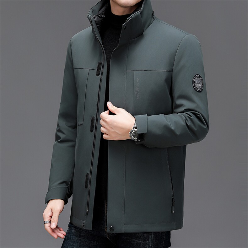 BZ23075钱塘2020-2商务休闲简约冬季厚款中年男士羽绒服P325,男装羽绒服,钱塘207-2