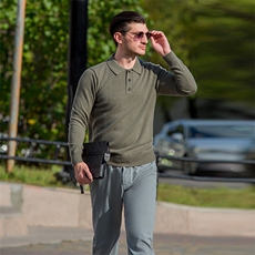 羊绒衫男装翻领山羊绒商务内搭纯色保暖打底毛衣男装，男装羊绒套衫，美创羊绒