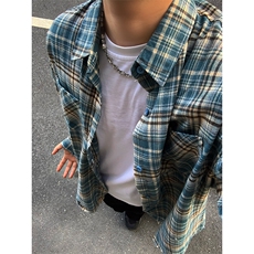 特P45二开无差价长袖百搭春秋格子衬衫-HS2180男模外景，男装衬衫，电商A003