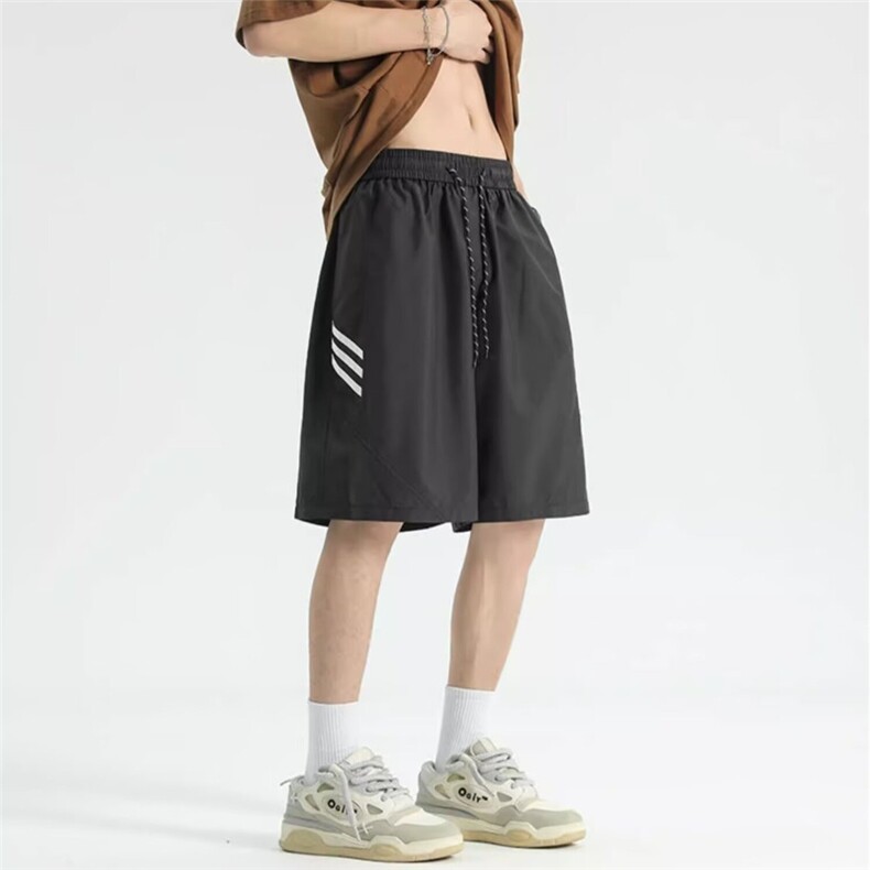 美式速干条纹运动短裤男夏季薄款宽松直筒休闲五分裤A2522-P32，男装牛仔裤，星座208-5