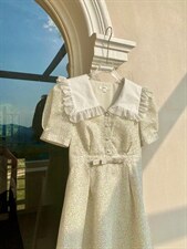 【现货】蝴蝶结碎花连衣裙，女装连衣裙，欧尼蒂