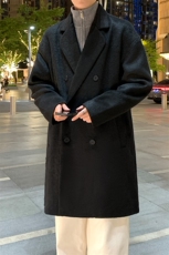 2025新秋款粗纺防羊绒毛呢大衣英伦风衣外套DSA157B-J2566-P115，男装风衣，电商A157B