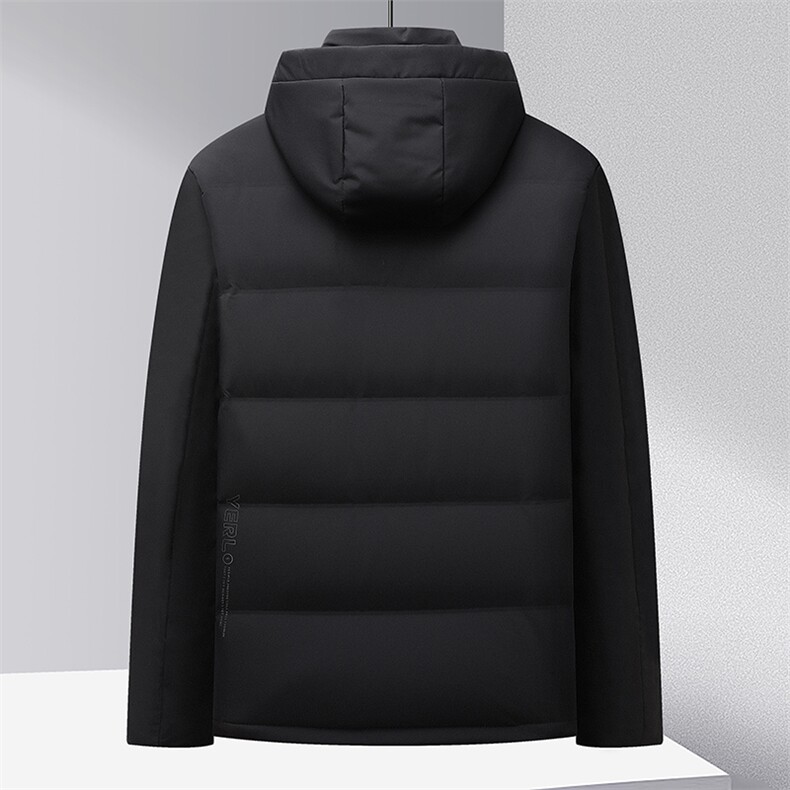 冬季可脱卸帽休闲羽绒服爸爸装新款中年男士休闲上衣厚款保暖外套,男装羽绒服,电商B212（原钱塘6029）