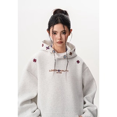 原图刺绣连帽卫衣2025秋冬季新款连帽套头保暖运动服休闲上衣，男装棉衣，星座218-8