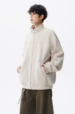 复古麂皮绒立领外套男女潮牌大码春秋飞行夹克美式外套JK5210/P80，男装夹克，电商B238