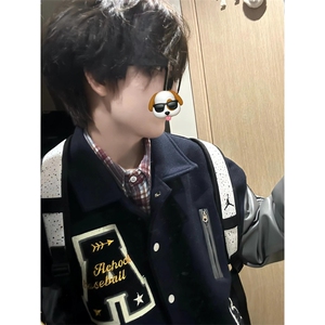 美式复古棒球服男女秋冬潮牌2024情侣夹克外套加棉款P88 JK608图片
