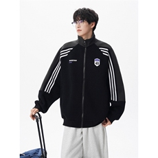 1506/QW17050/P50美式徽章印花棒球服外套插肩袖开衫卫衣夹克，男装夹克，星座1506