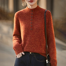 2025年秋季时尚百搭通勤简约休闲花纱半高领,女装羊毛衫,暖烁羊绒, 2025年秋季时尚百搭通勤简约休闲花纱半高领,女装羊毛衫,暖烁羊绒,