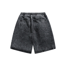 白底23夏季新款时尚水洗做旧侧开叉休闲百搭牛仔短裤A20P45控68，男装牛仔裤，电商A247-1