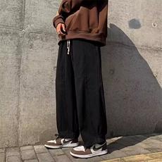 休闲裤春季新款美式复古工装裤高街潮流ins直筒阔腿裤K7648-P37，男装休闲裤，星座512-3