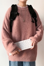秋冬新款男士针织衫圆领男士马海毛毛衣男A071-6608-P55，男装针织衫/毛衣，电商A071