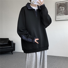 WY10173-特批50加绒P60美式重磅绒感V领卫衣大码撞色上衣外套，女装短外套，电商A059