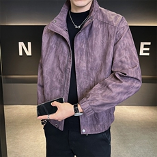 男装皮衣秋季2025新款宽松品质皮夹克外套C317-J2593-P165，男装夹克，电商C317