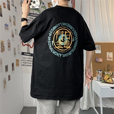 1图案已注册港风情侣潮大码M-5XL风短袖T恤男796F25控39，男装T恤，星座226-2