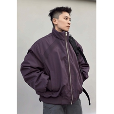 高品质春装新款老钱风美式高街解构立领棒球服飞行夹克潮休闲外套，男装夹克，电商A486-1